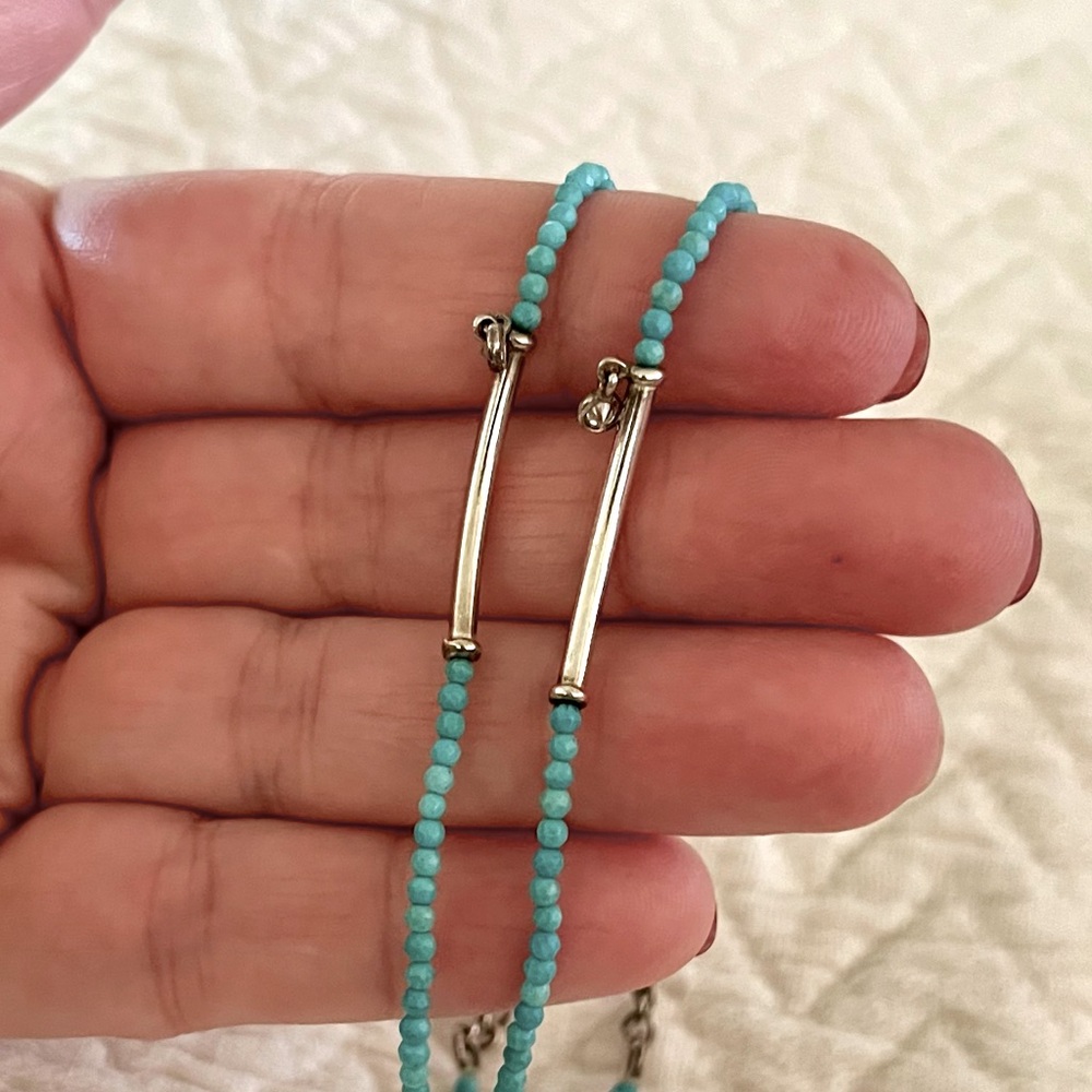 Silpada Sterling Silver & Turquoise Beads "New Horizon” Bracelet